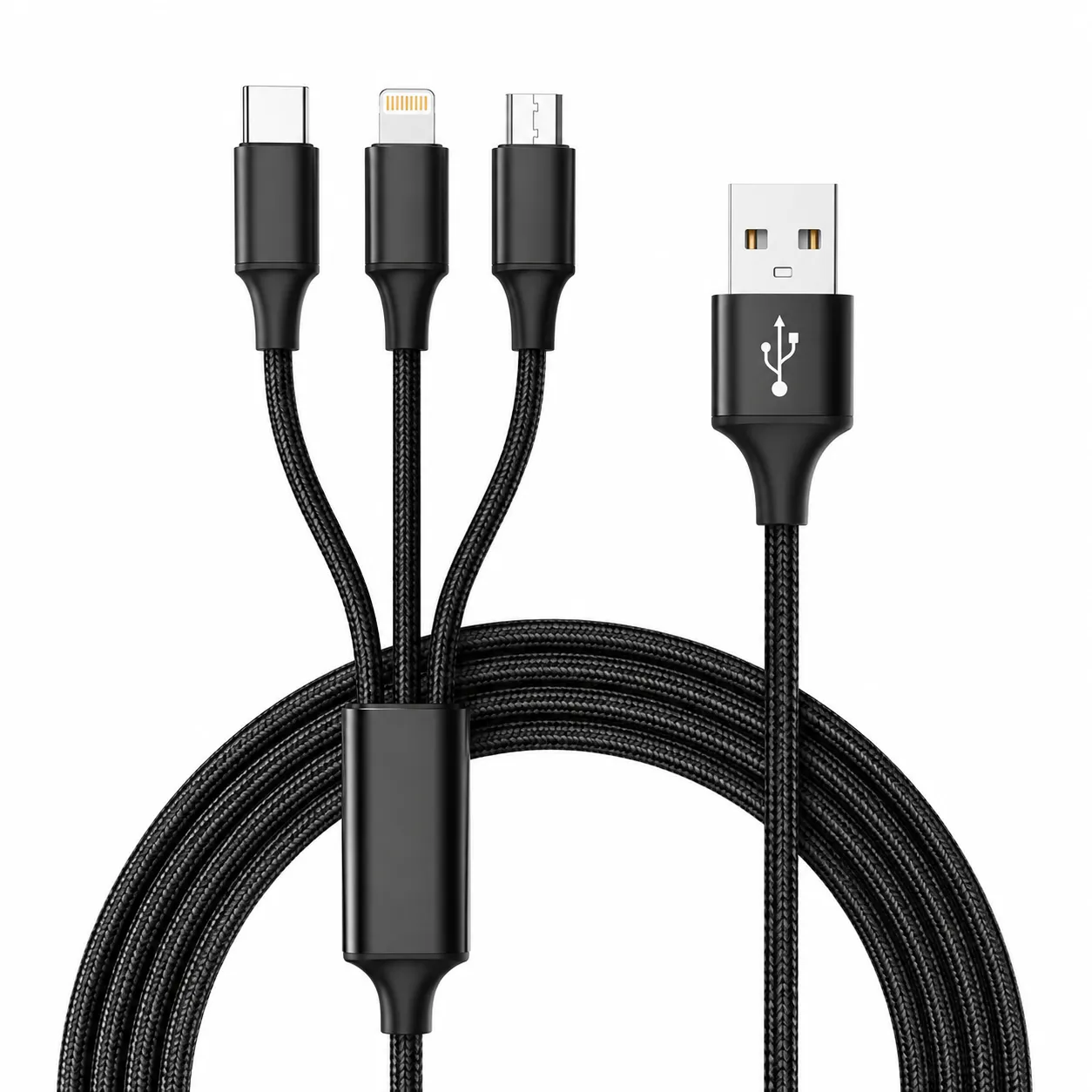 Cable USB 3 en 1 Trenzado 1.2 m